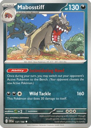 Mabosstiff (137/198) [SV01 Scarlet & Violet Base Set] Reverse Holofoil - Uncommon