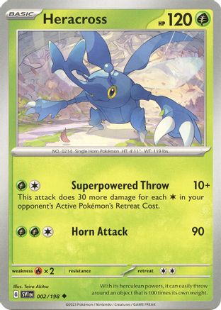 Heracross (002) [SV01 Scarlet & Violet Base Set] Reverse Holofoil - Uncommon