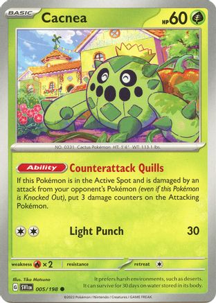 Cacnea (005/198) [SV01 Scarlet & Violet Base Set] Reverse Holofoil - Common