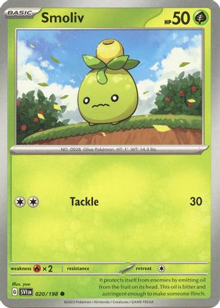 Smoliv (020/198) [SV01 Scarlet & Violet Base Set] Reverse Holofoil - Common
