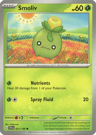 Smoliv (021/198) [SV01 Scarlet & Violet Base Set] Reverse Holofoil - Common