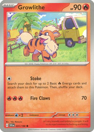 Growlithe (031/198) [SV01 Scarlet & Violet Base Set] Normal - Common