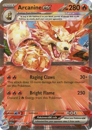 Arcanine ex (032/198) [SV01 Scarlet & Violet Base Set] Holofoil - Double Rare
