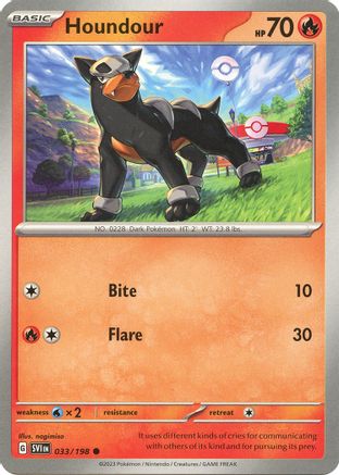 Houndour (033/198) [SV01 Scarlet & Violet Base Set] Reverse Holofoil - Common