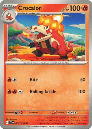 Crocalor (037) [SV01 Scarlet & Violet Base Set] Reverse Holofoil - Uncommon
