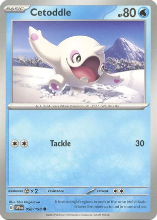 Cetoddle (058/198) [SV01 Scarlet & Violet Base Set] Reverse Holofoil - Common