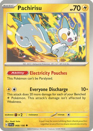 Pachirisu (068/198) [SV01 Scarlet & Violet Base Set] Reverse Holofoil - Uncommon