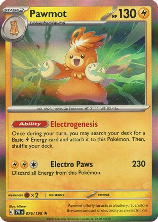 Pawmot (076/198) [SV01 Scarlet & Violet Base Set] Holofoil - Rare
