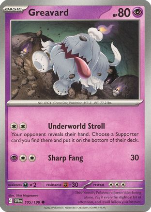 Greavard (105/198) [SV01 Scarlet & Violet Base Set] Normal - Common
