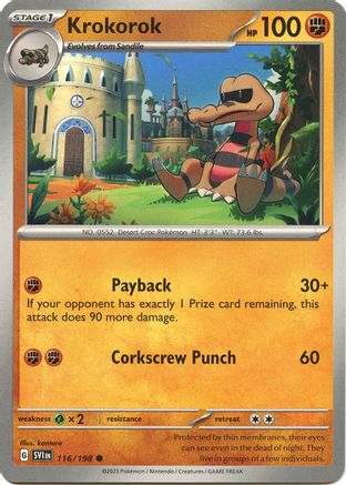 Krokorok (116) [SV01 Scarlet & Violet Base Set] Reverse Holofoil - Common