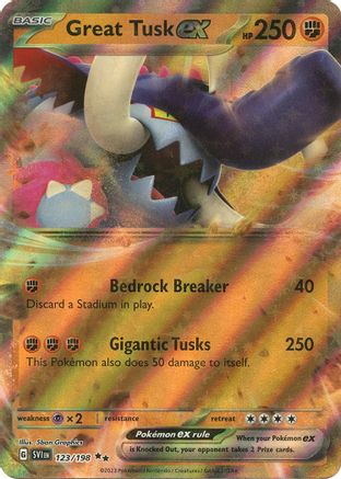 Great Tusk ex (123/198) [SV01 Scarlet & Violet Base Set] Holofoil - Double Rare