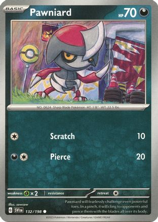 Pawniard (132) [SV01 Scarlet & Violet Base Set] Normal - Common