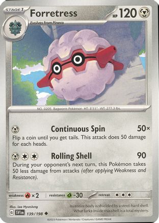 Forretress (139) [SV01 Scarlet & Violet Base Set] Reverse Holofoil - Uncommon