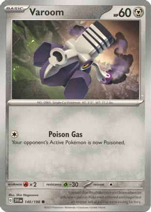 Varoom (140/198) [SV01 Scarlet & Violet Base Set] Normal - Common