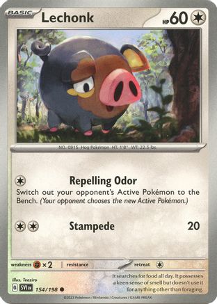 Lechonk (154/198) [SV01 Scarlet & Violet Base Set] Normal - Common