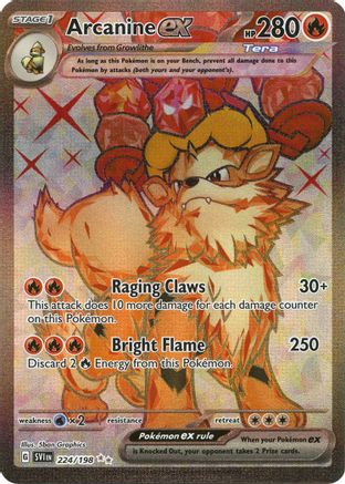 Arcanine ex (224/198) [SV01 Scarlet & Violet Base Set] Holofoil - Ultra Rare