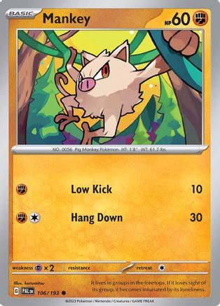 Mankey (106) [SV02 Paldea Evolved] Normal - Common