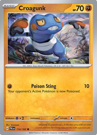 Croagunk (114) [SV02 Paldea Evolved] Reverse Holofoil - Common