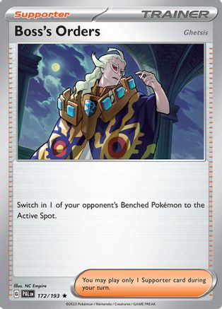 Boss's Orders (172/193) [SV02 Paldea Evolved] Reverse Holofoil - Rare