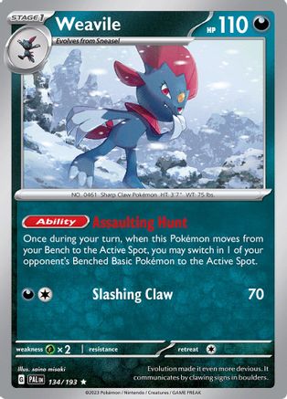 Weavile (134) [SV02 Paldea Evolved] Holofoil - Rare