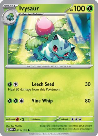 Ivysaur (002/165) [SV Scarlet & Violet 151] Reverse Holofoil - Uncommon