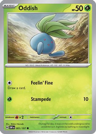 Oddish (001) [SV03 Obsidian Flames] Normal - Common