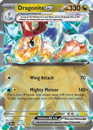 Dragonite ex (159) [SV03 Obsidian Flames] Holofoil - Double Rare
