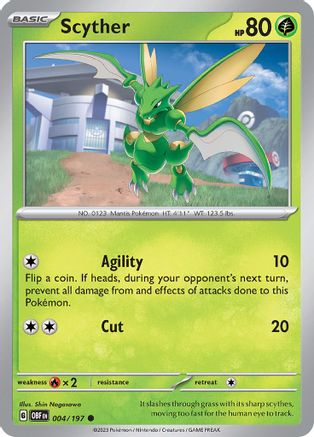 Scyther (004) [SV03 Obsidian Flames] Normal - Common