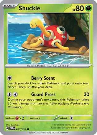 Shuckle (005) [SV03 Obsidian Flames] Normal - Common
