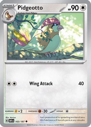 Pidgeotto (163) [SV03 Obsidian Flames] Normal - Uncommon