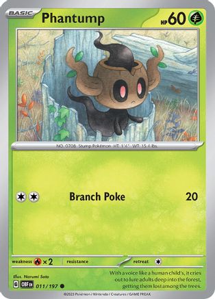 Phantump (011) [SV03 Obsidian Flames] Normal - Common