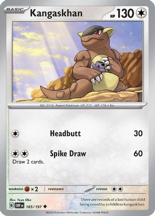 Kangaskhan (165) [SV03 Obsidian Flames] Reverse Holofoil - Uncommon