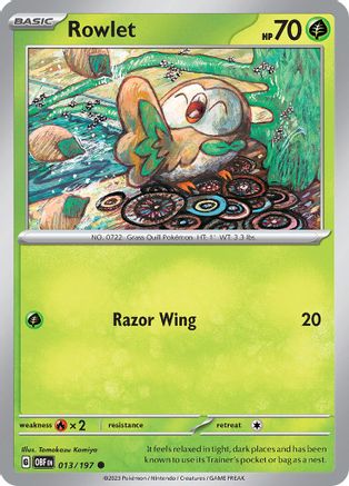 Rowlet (013) [SV03 Obsidian Flames] Normal - Common