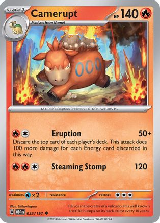 Camerupt (032) [SV03 Obsidian Flames] Normal - Uncommon