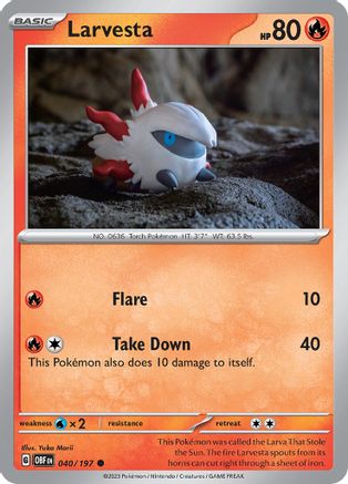 Larvesta (040) [SV03 Obsidian Flames] Normal - Common