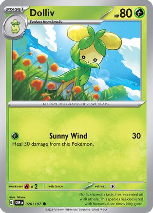 Dolliv (020) [SV03 Obsidian Flames] Normal - Common