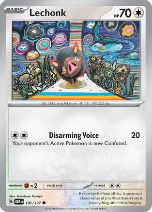Lechonk (181/197) [SV03 Obsidian Flames] Reverse Holofoil - Common