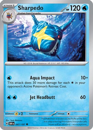 Sharpedo (047) [SV03 Obsidian Flames] Normal - Uncommon