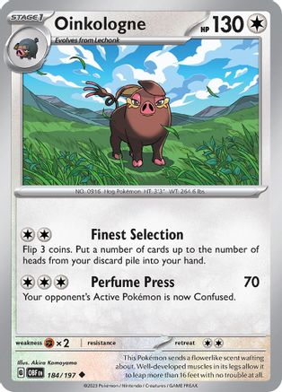Oinkologne (184/197) [SV03 Obsidian Flames] Reverse Holofoil - Uncommon