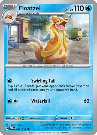 Floatzel (049) [SV03 Obsidian Flames] Reverse Holofoil - Uncommon