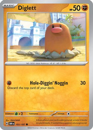 Diglett (103) [SV03 Obsidian Flames] Reverse Holofoil - Common