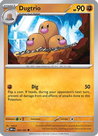 Dugtrio (104) [SV03 Obsidian Flames] Normal - Uncommon