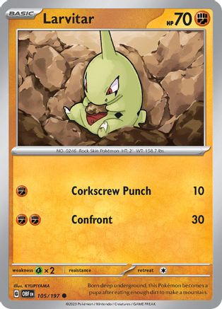 Larvitar (105) [SV03 Obsidian Flames] Normal - Common