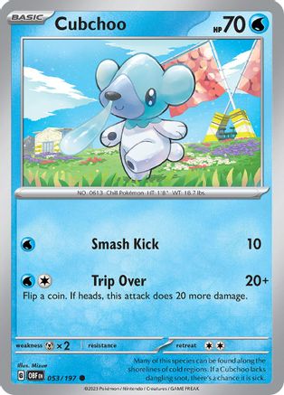 Cubchoo (053) [SV03 Obsidian Flames] Reverse Holofoil - Common