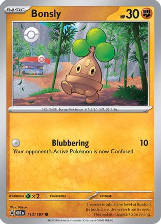 Bonsly (110) [SV03 Obsidian Flames] Reverse Holofoil - Common