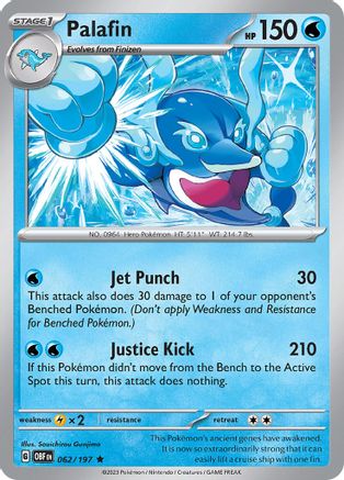Palafin (062) [SV03 Obsidian Flames] Reverse Holofoil - Rare