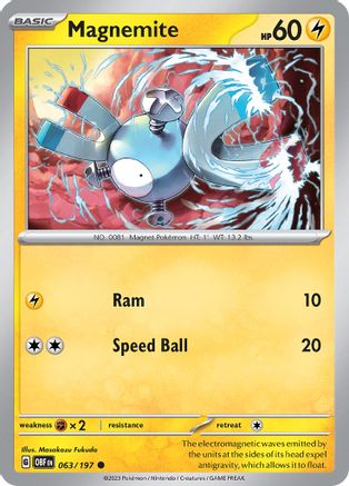Magnemite (063) [SV03 Obsidian Flames] Normal - Common