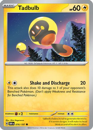 Tadbulb (076/197) [SV03 Obsidian Flames] Normal - Common