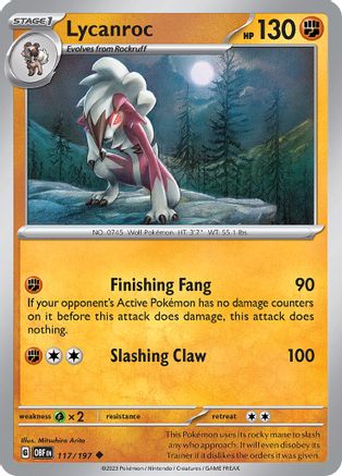 Lycanroc (117) [SV03 Obsidian Flames] Reverse Holofoil - Uncommon