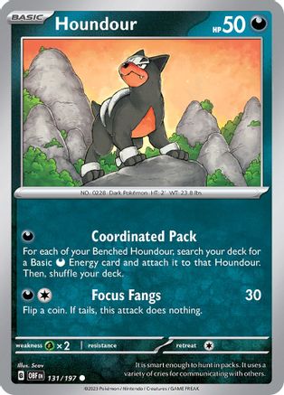 Houndour (131/197) [SV03 Obsidian Flames] Reverse Holofoil - Common